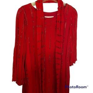 Vintage Red and Black Tunic Eduard Mira size L